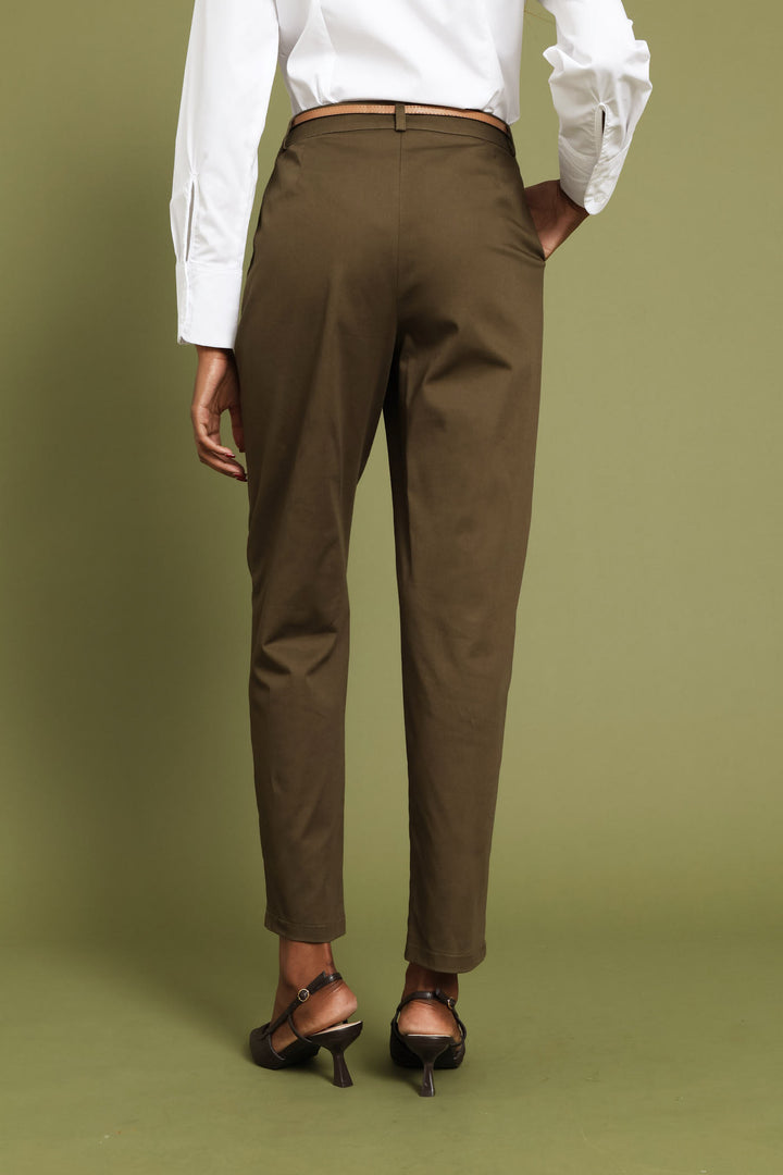 Chino Belted Pant - Olive