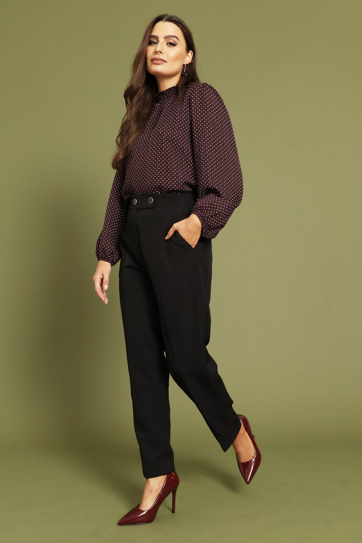 Extended Tab Slimleg Pants - Black