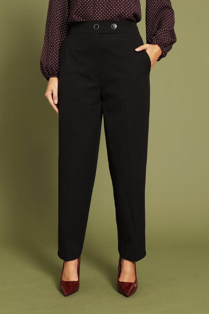 Extended Tab Slimleg Pants - Black