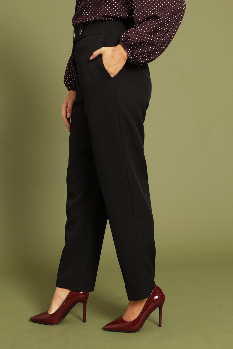 Extended Tab Slimleg Pants - Black