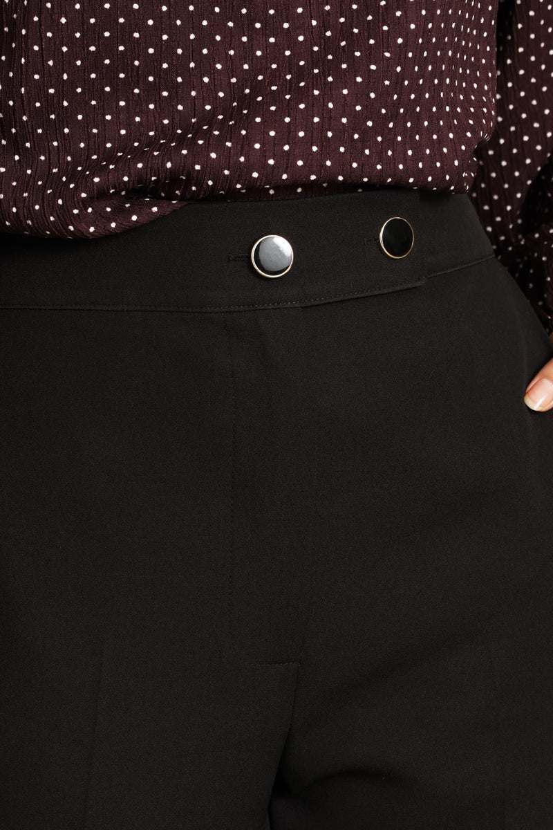 Extended Tab Slimleg Pants - Black