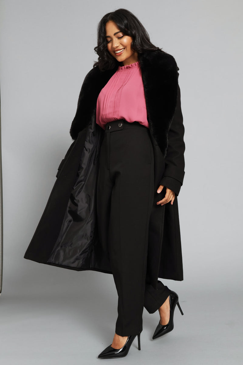Pin Tuck Flutter Sleeve Blouse - Blush
