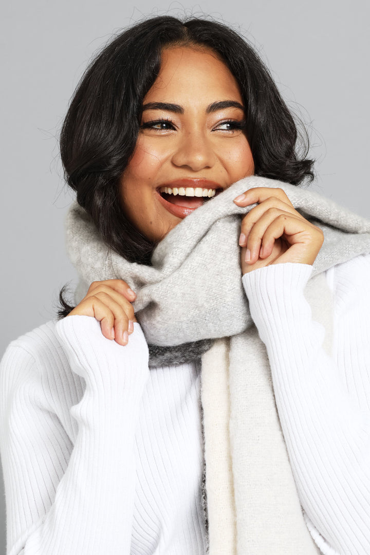 Winter Scarf - Black/Grey/Cream