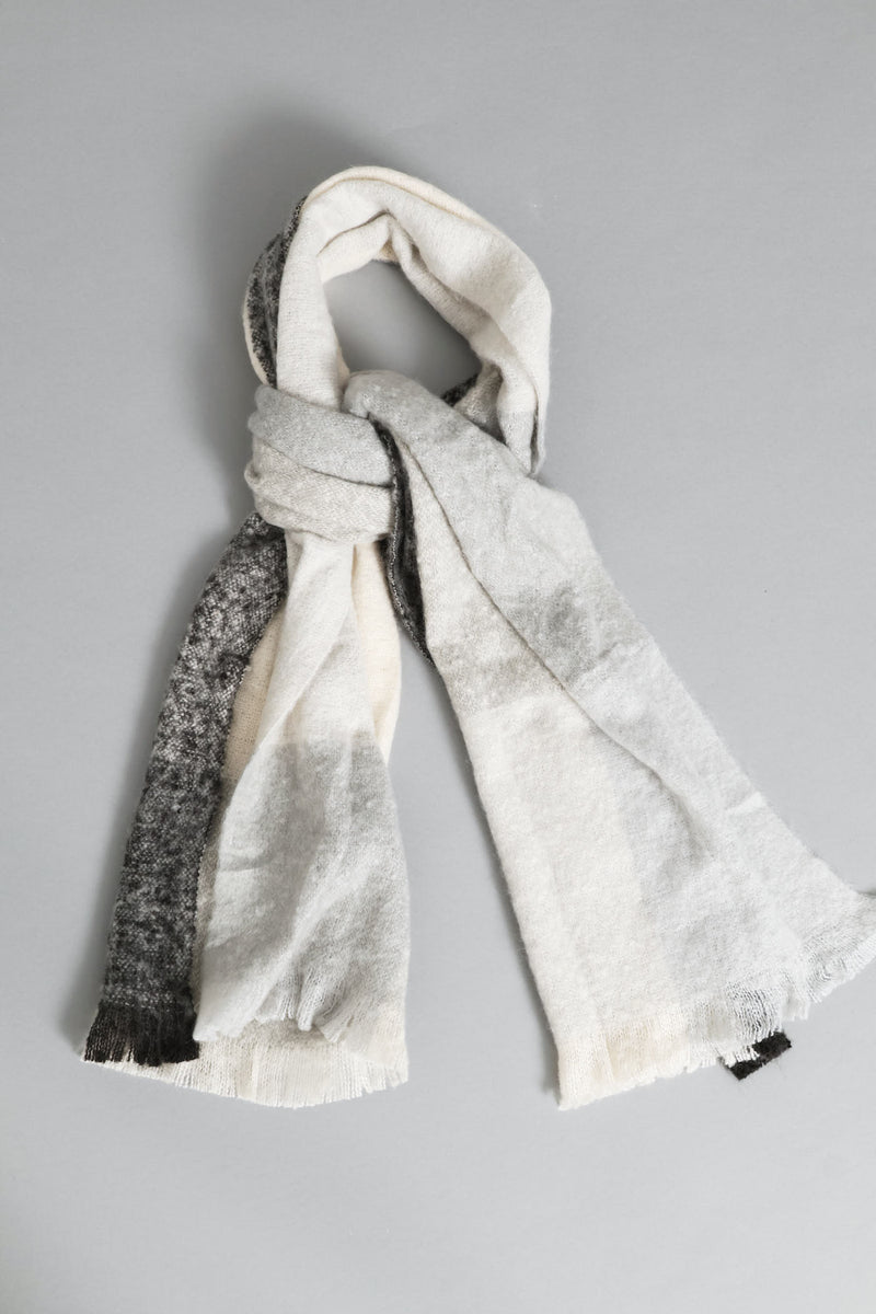 Winter Scarf - Black/Grey/Cream