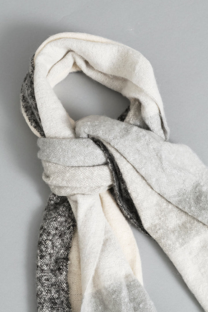 Winter Scarf - Black/Grey/Cream