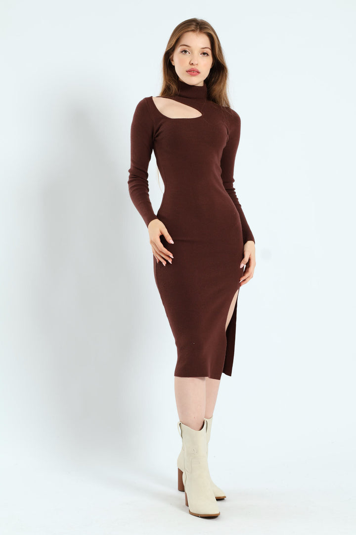 Long Sleeve Knee Length Dress
