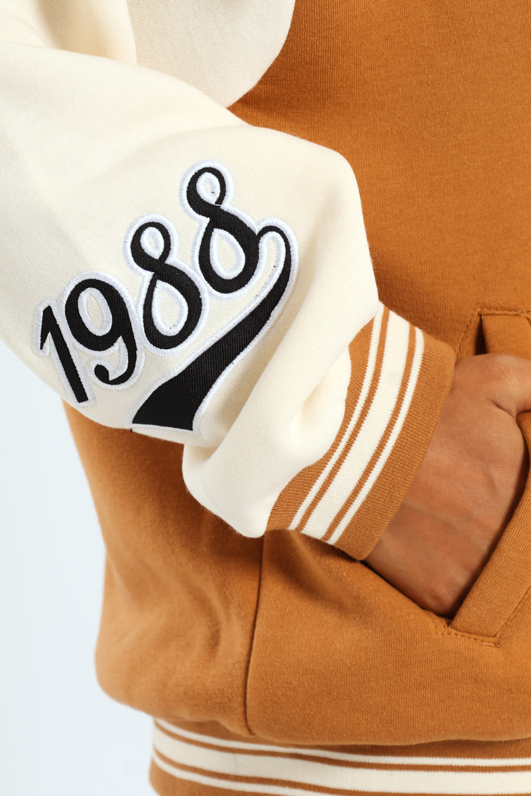 Fleece Baseball Jacket - Tabacco