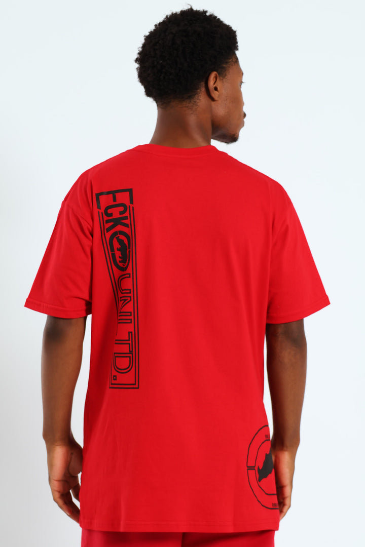 Multi Badge Tee - Red