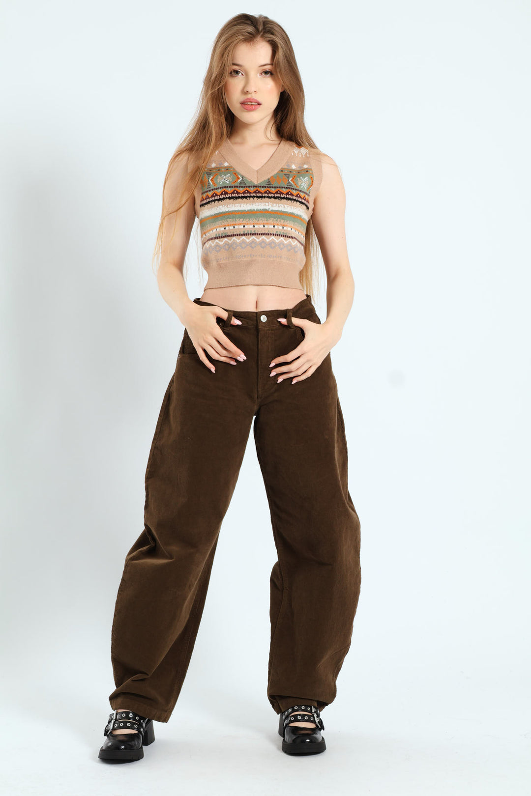 Baggy Denim Pant - Khaki