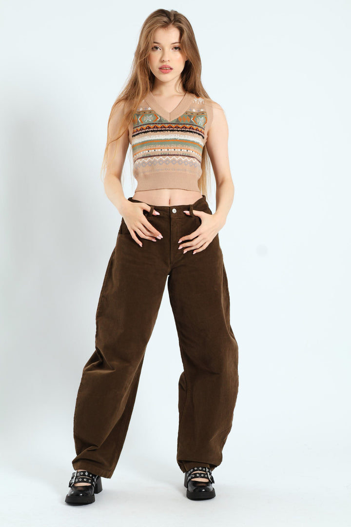 Baggy Denim Pant - Khaki