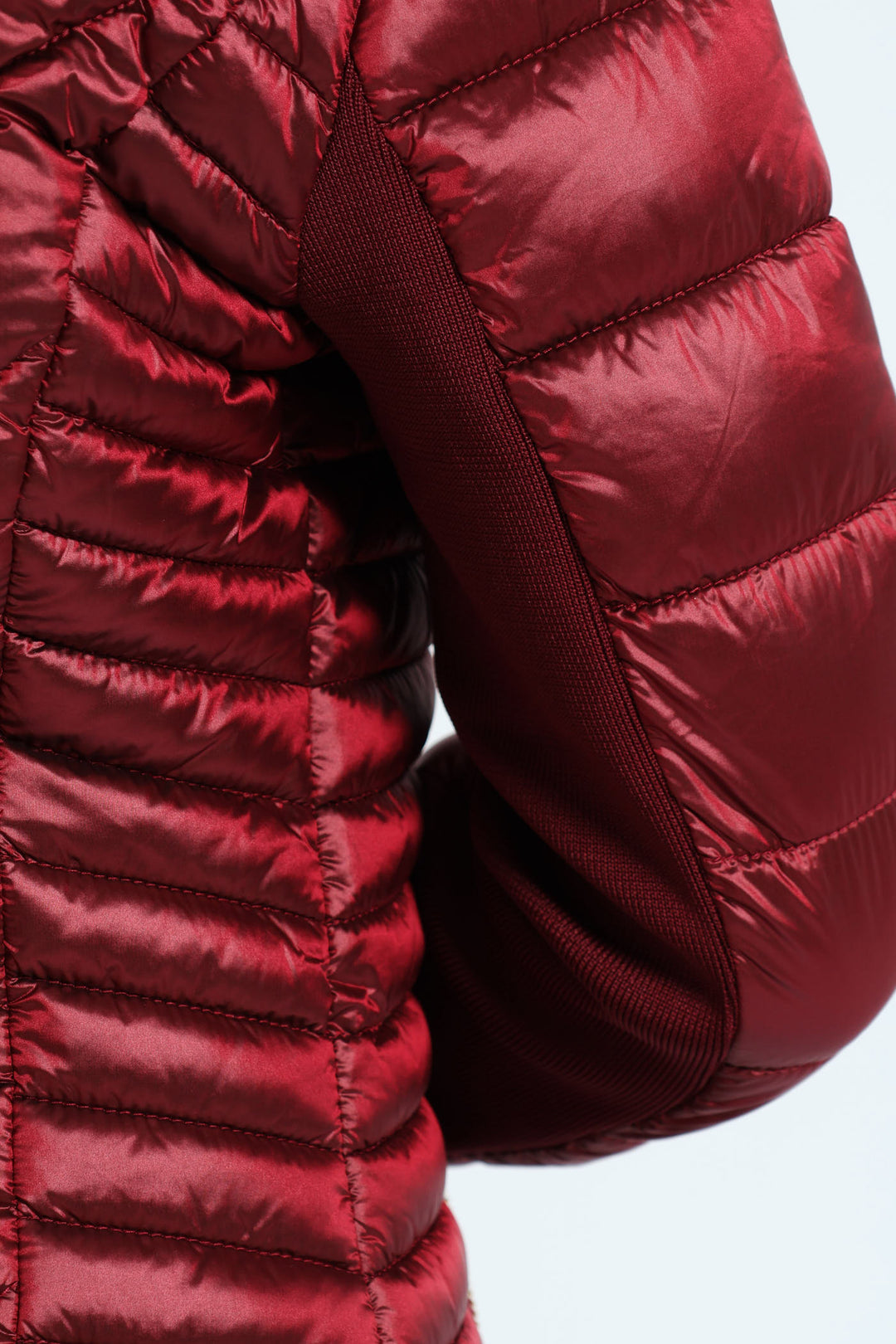 Ravilla Cropped Puffer Jacket - Burgundy