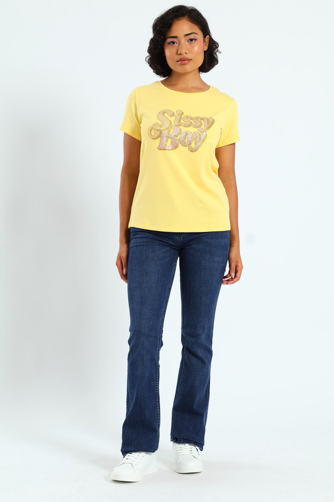 Regular Fit Colourful Logo Top - Lemon