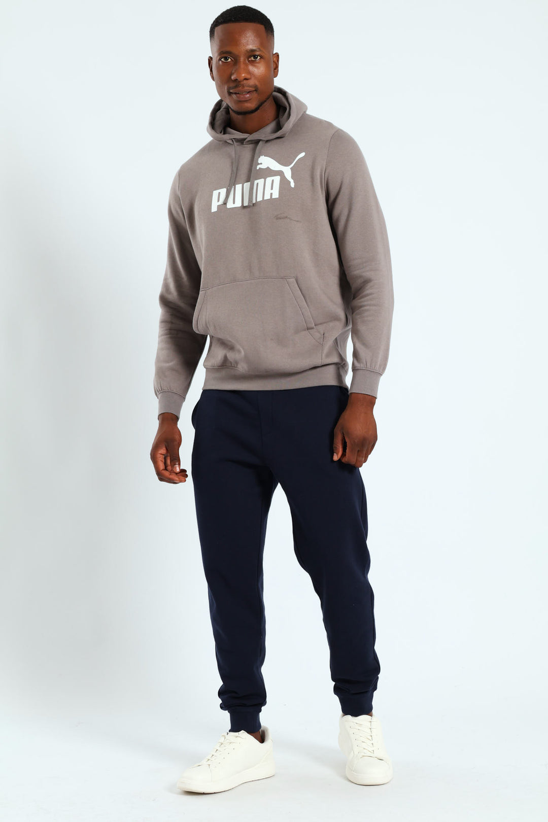 Essential No. 1 Logo Fleece Hoodie - Silver Grey