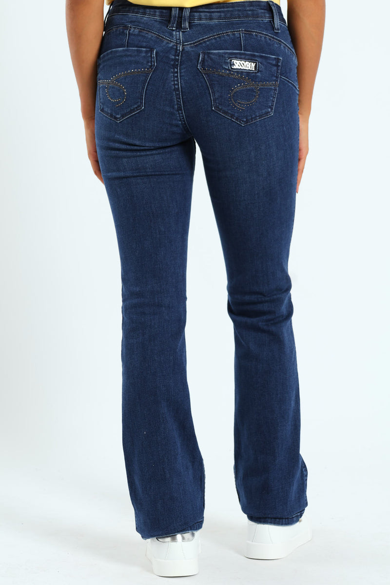 Southern Bumbooster Bootleg Jean - Dark Blue
