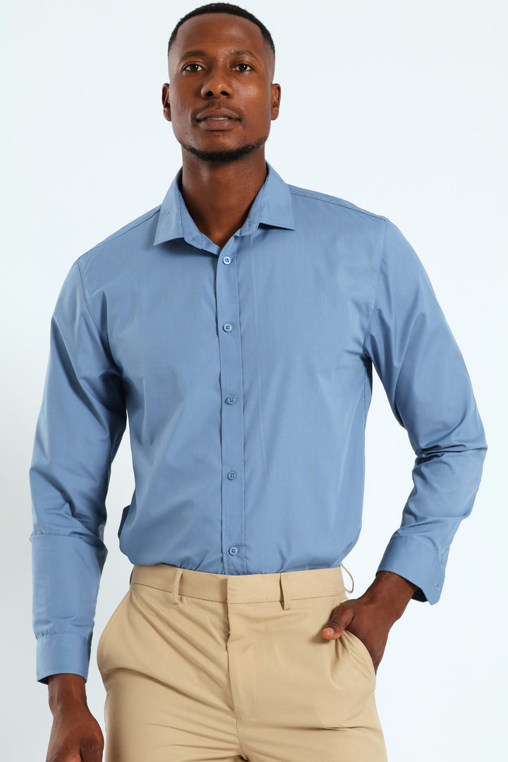 Easy Care Long Sleeve Shirt - Airforce