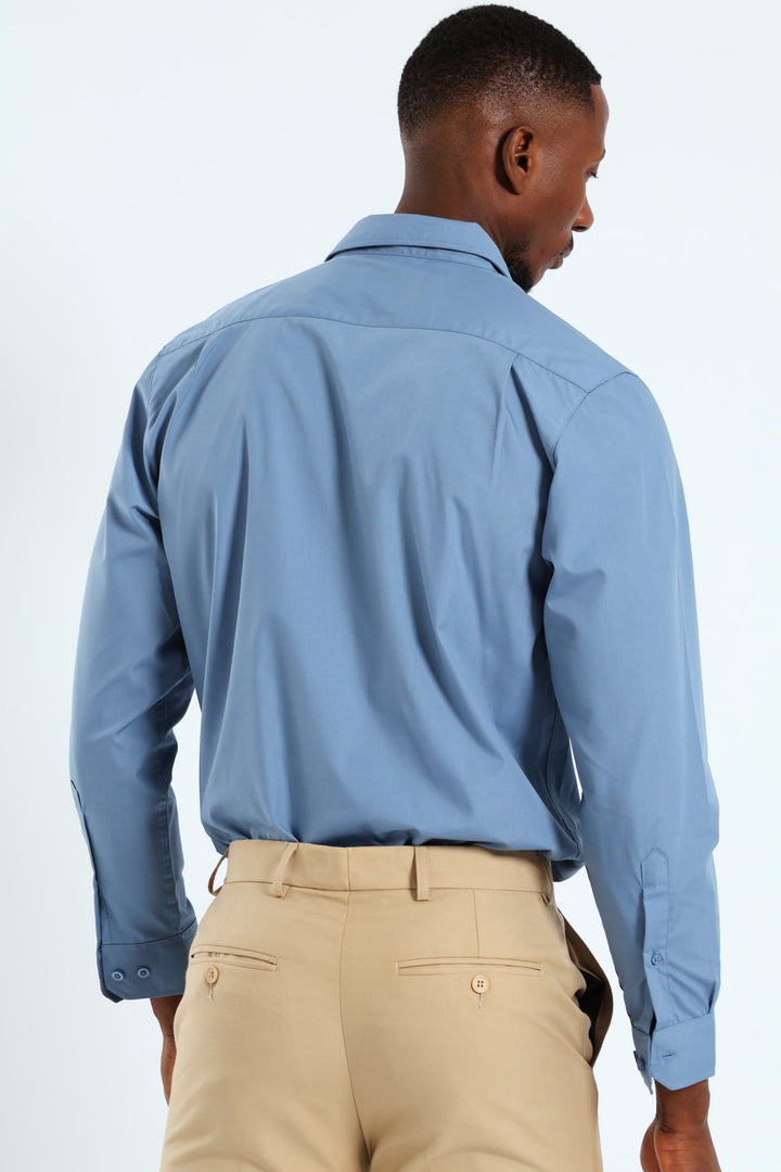 Easy Care Long Sleeve Shirt - Airforce