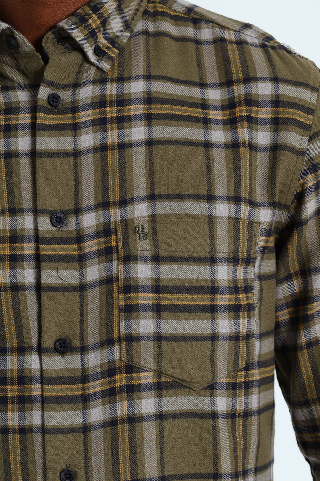 Plaid Shirt - Fatigue/Navy