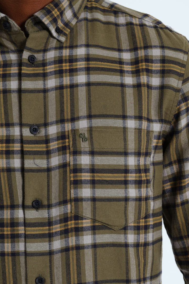 Plaid Shirt - Fatigue/Navy