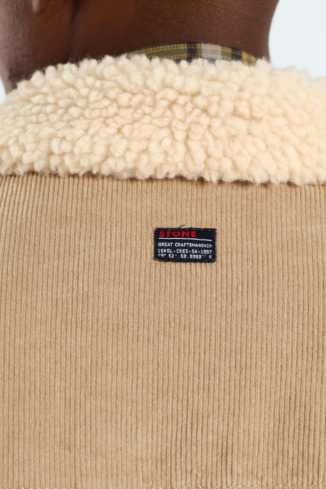 Corduroy Sherpa Trucker Jacket - Taupe