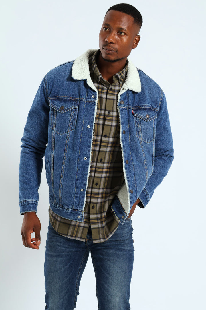 Sherpa Trucker Jacket - Stonewash