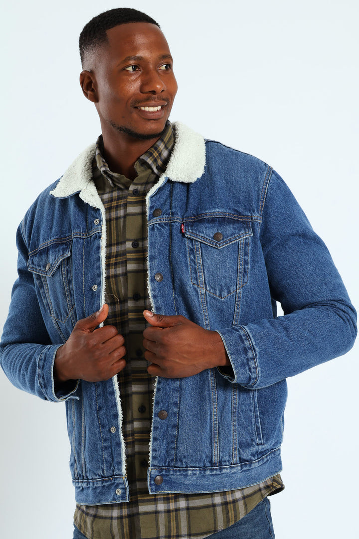Sherpa Trucker Jacket - Stonewash