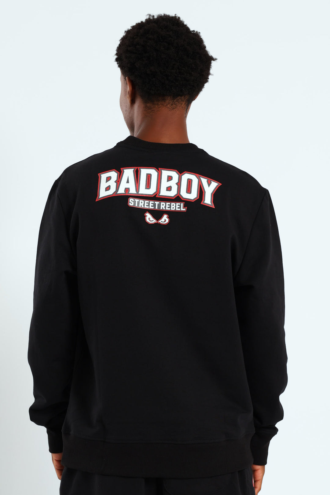 Street Rebel Crew Sweat Top - Black