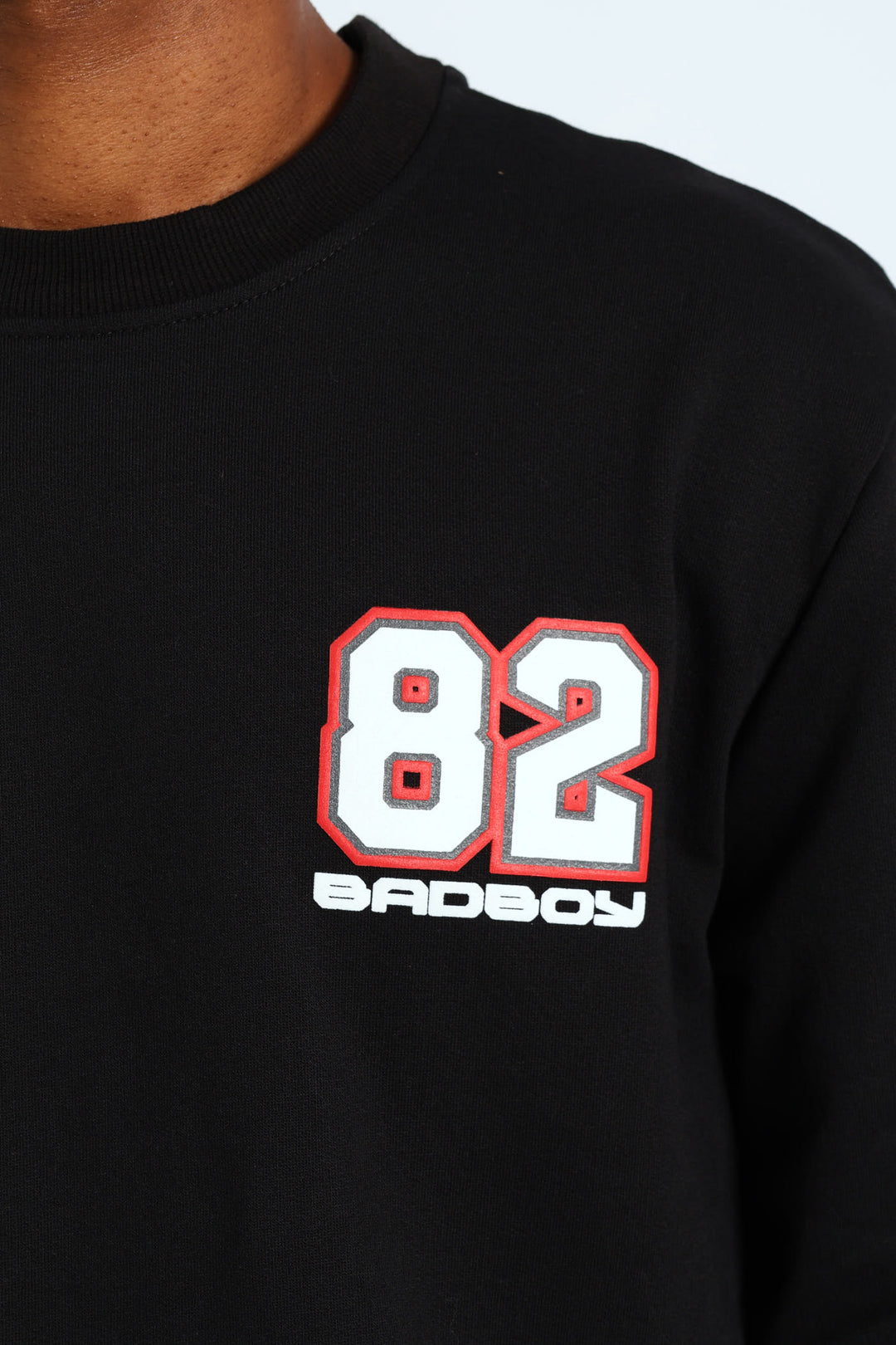 Street Rebel Crew Sweat Top - Black