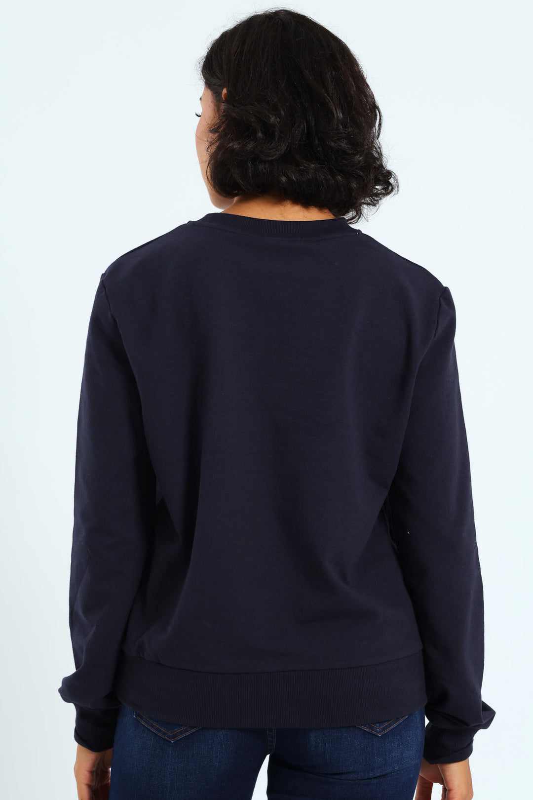 Multi-Technique Logo Sweat Top - Navy