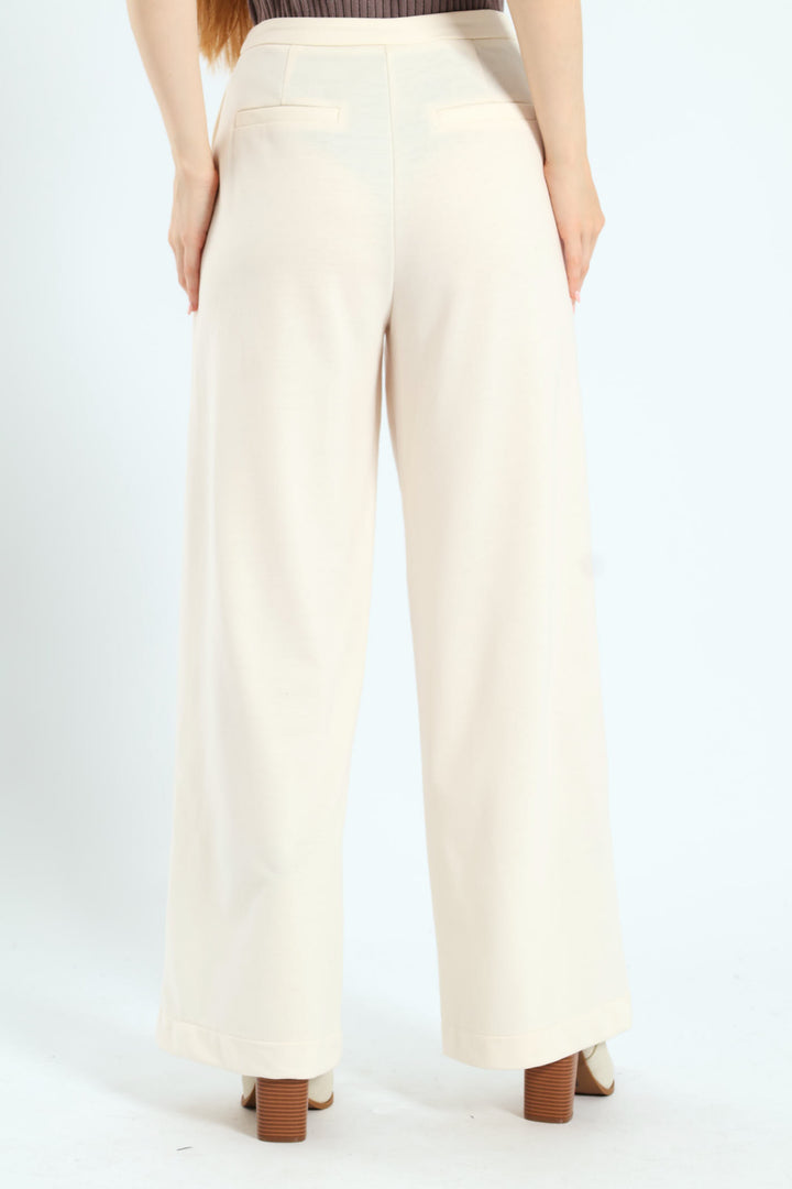 Wideleg Pant - Cream