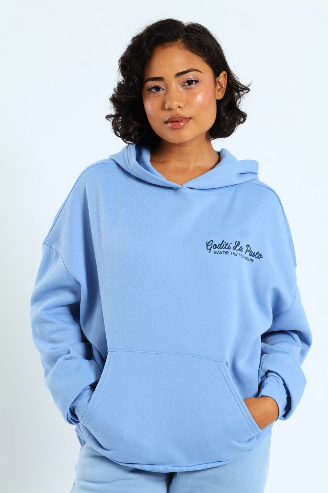 Spag Kanga Pocket Hoody - Blue