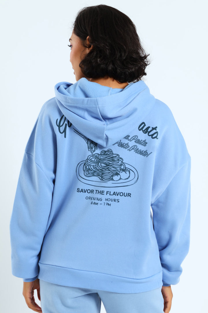 Spag Kanga Pocket Hoody - Blue