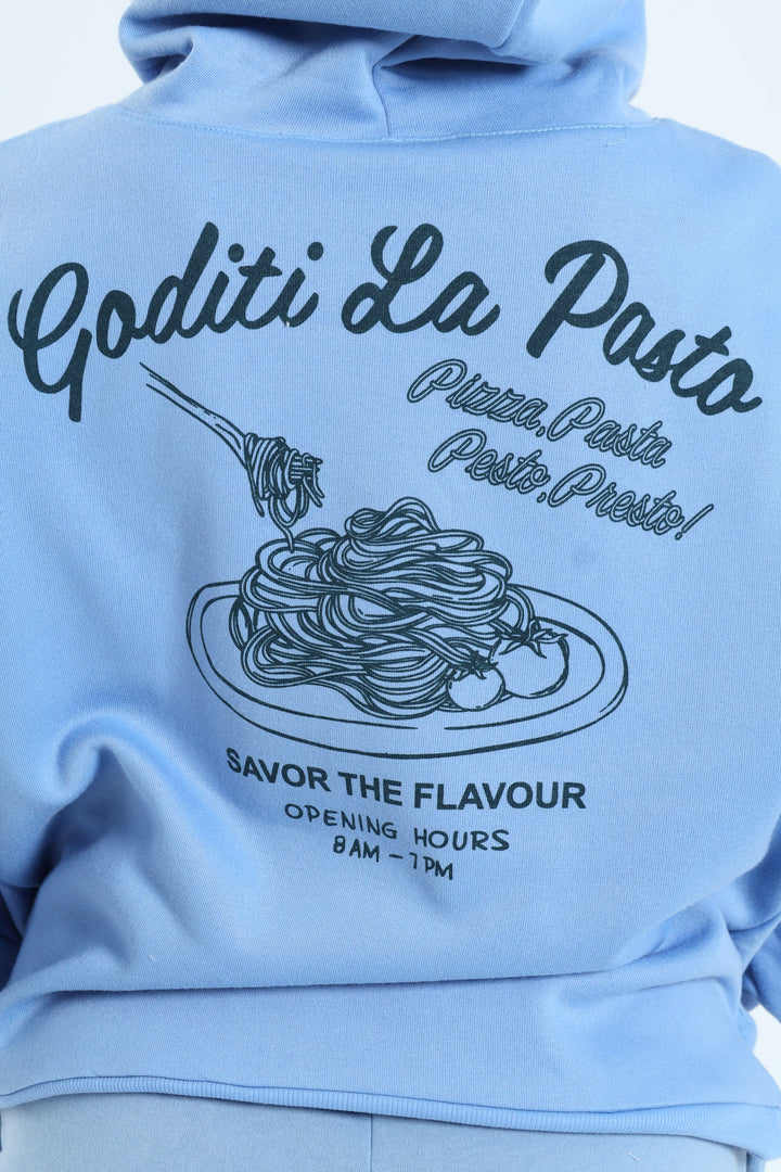 Spag Kanga Pocket Hoody - Blue