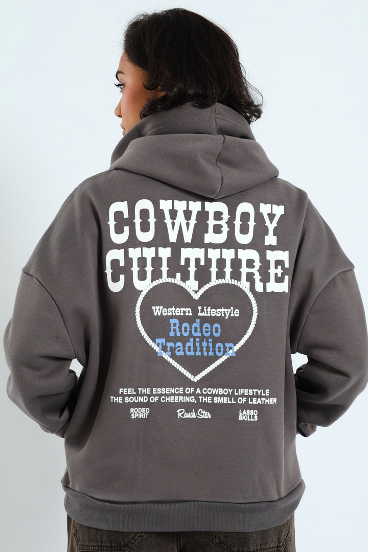 Cowboy Kanga Pocket Hoody - Charcoal