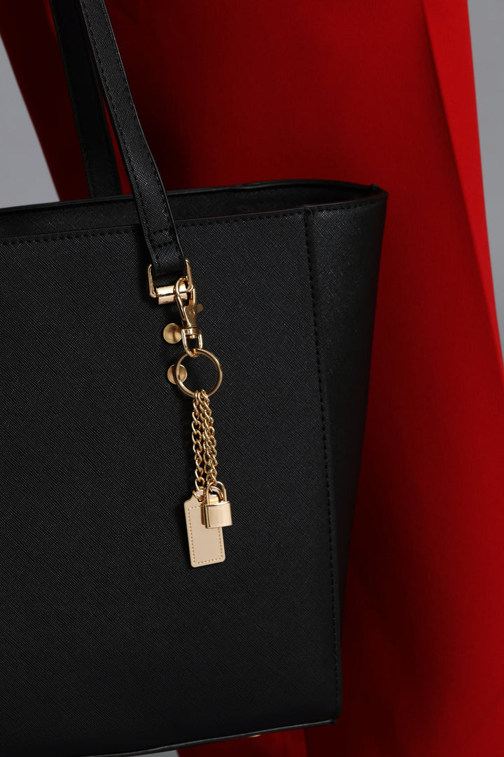 Shopper With Charm - Black