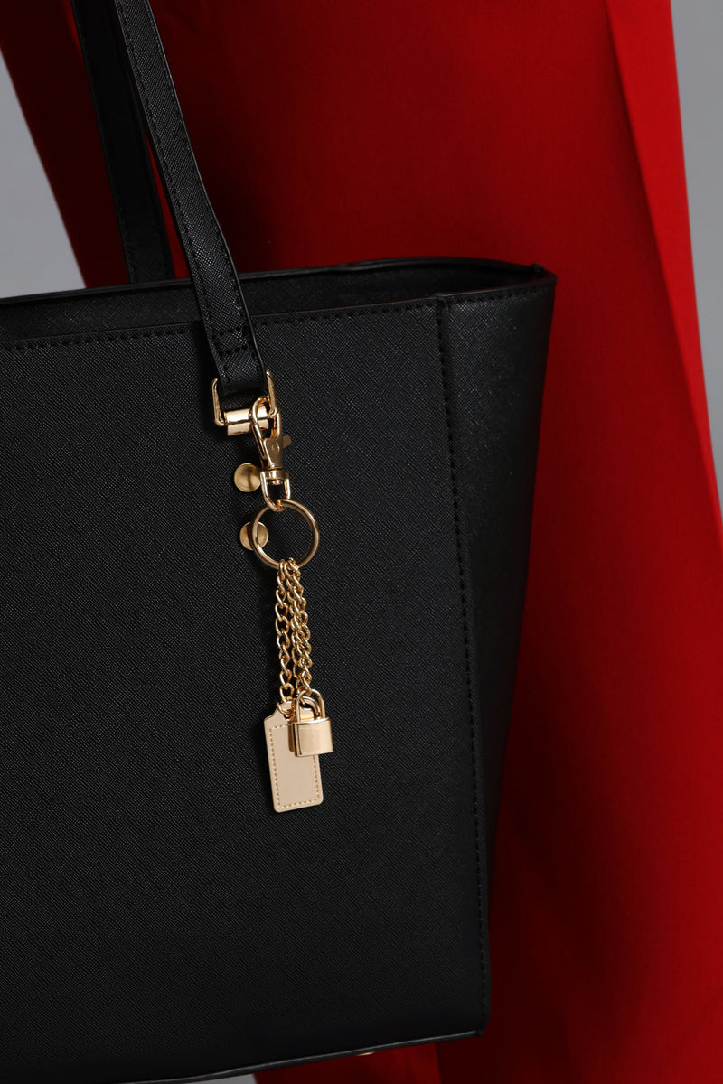 Shopper With Charm - Black