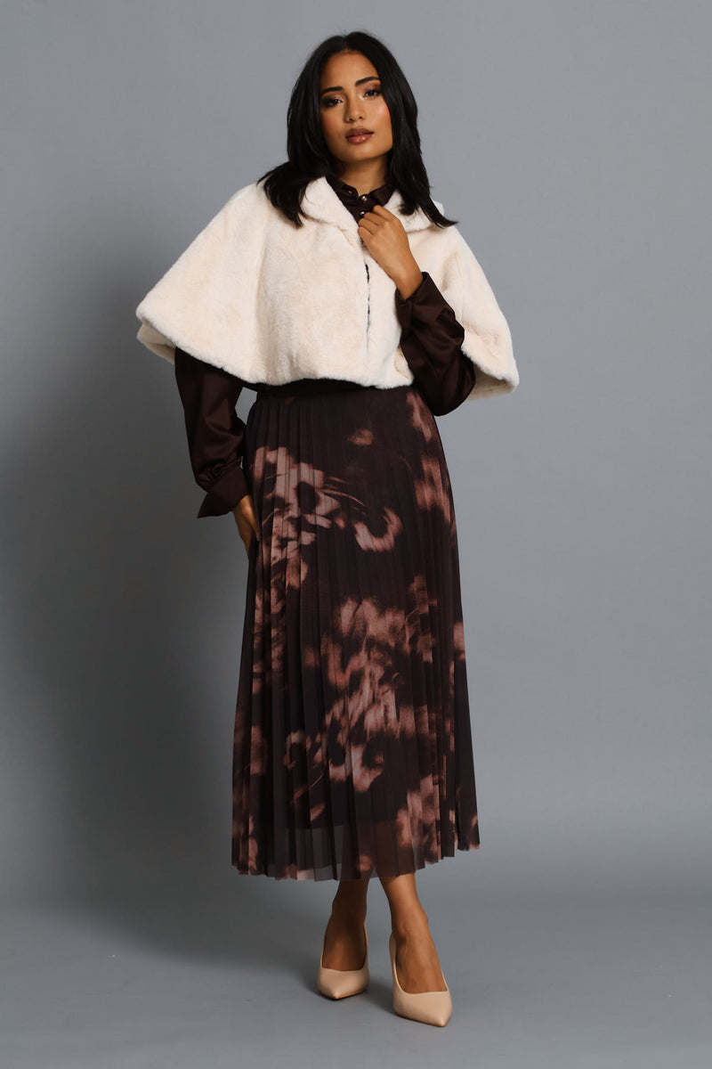 Faux Fur Bolero - Cream