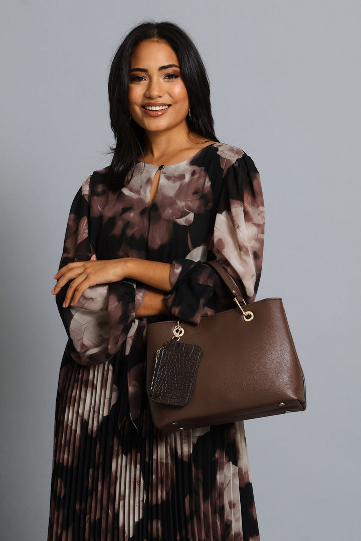 Tote With Detachable Purse - Chocolate