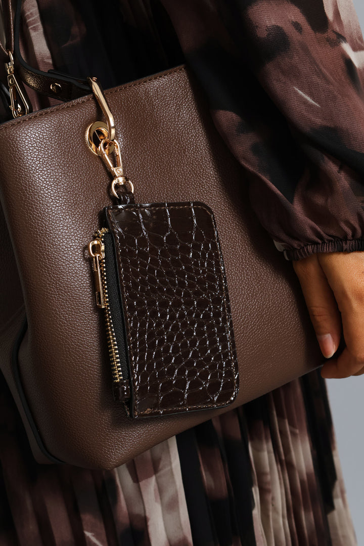 Tote With Detachable Purse - Chocolate