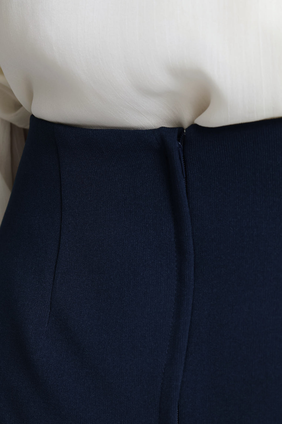 Angled Panel A-Line Skirt - Dark Navy
