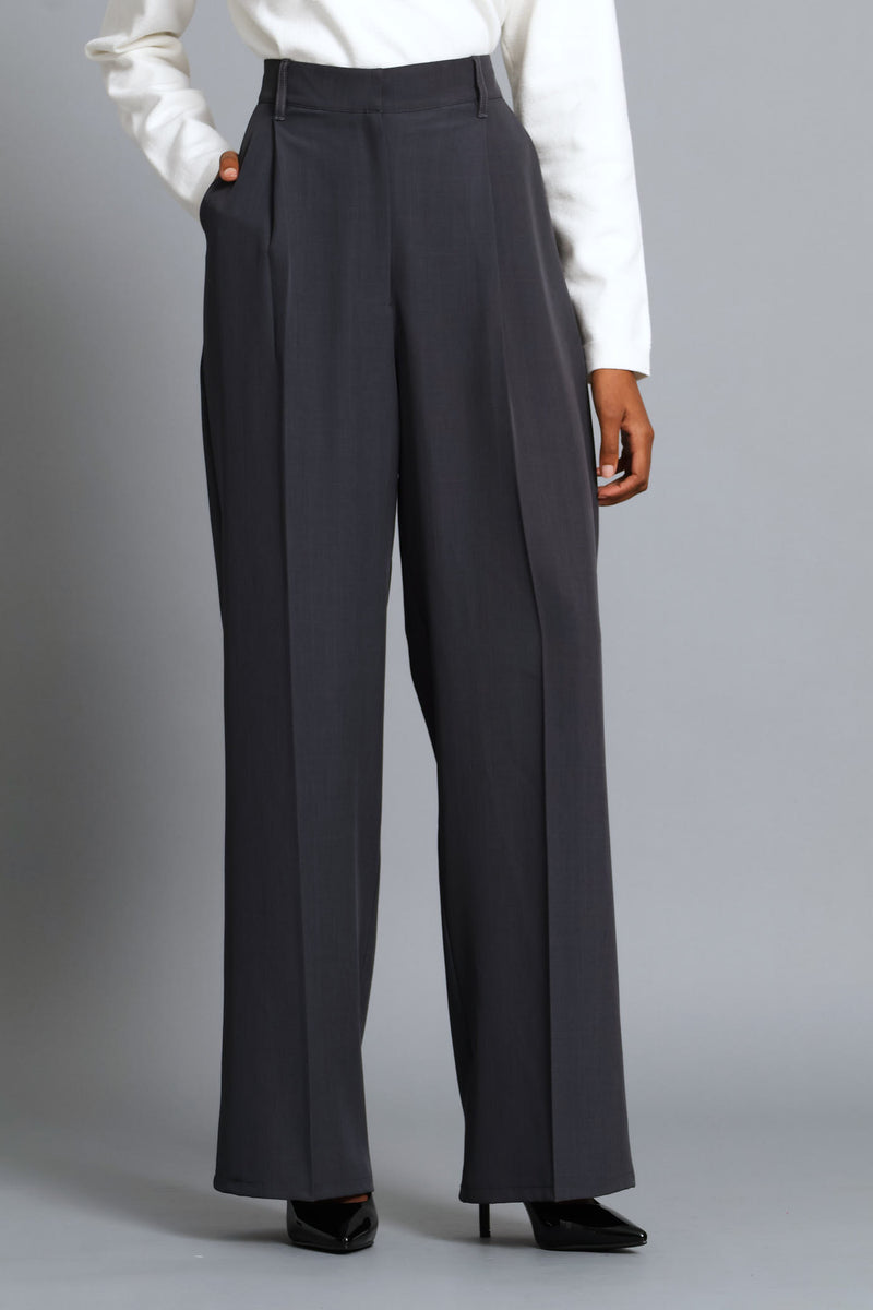 Release Pleat Melange Straight Leg Pant - Grey Melange