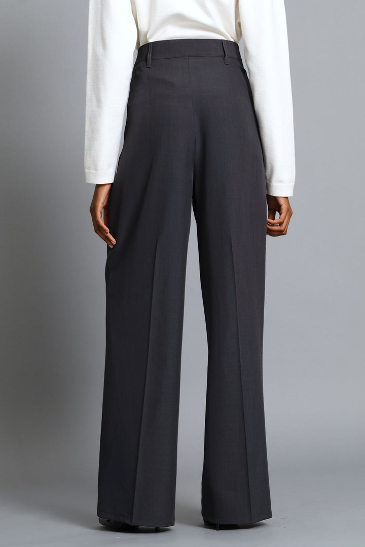 Release Pleat Melange Straight Leg Pant - Grey Melange