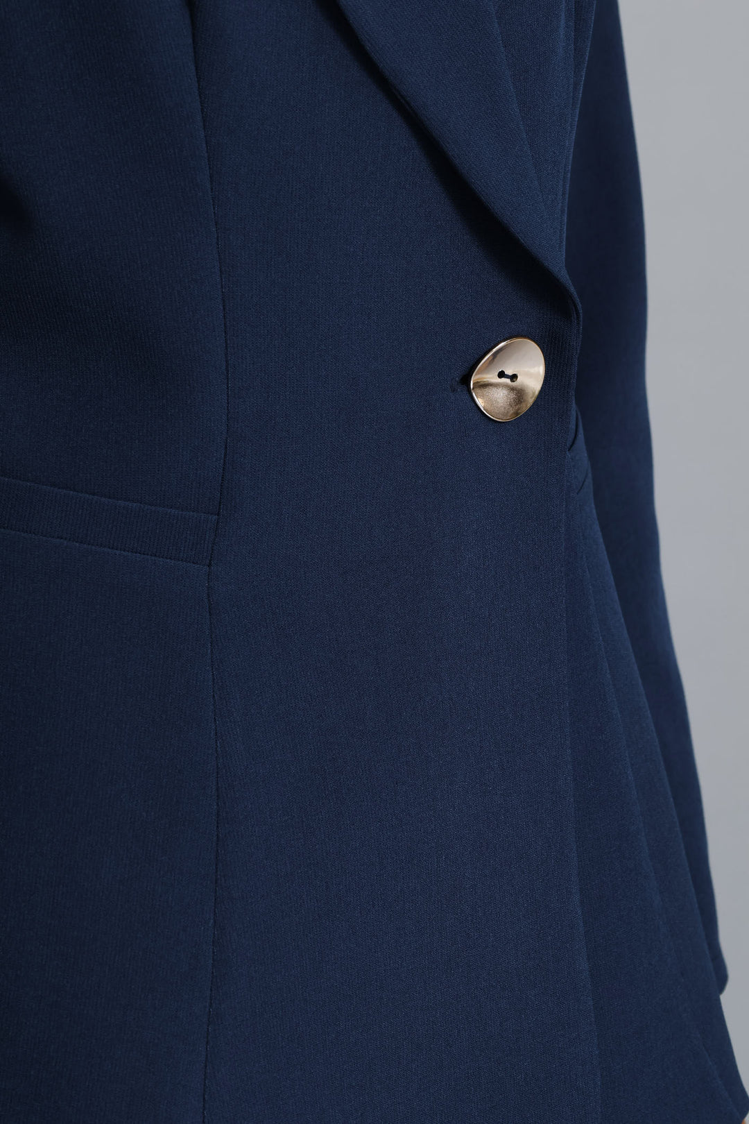 Abstract Fancy Button Blazer - Dark Navy