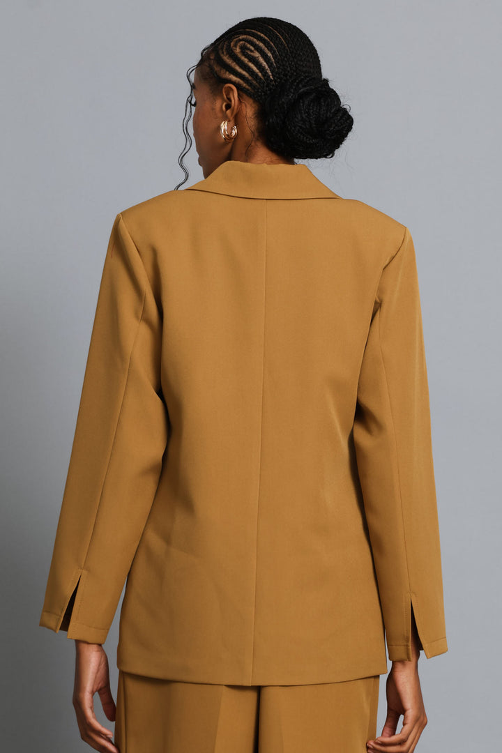 Double Button Blazer - Tan