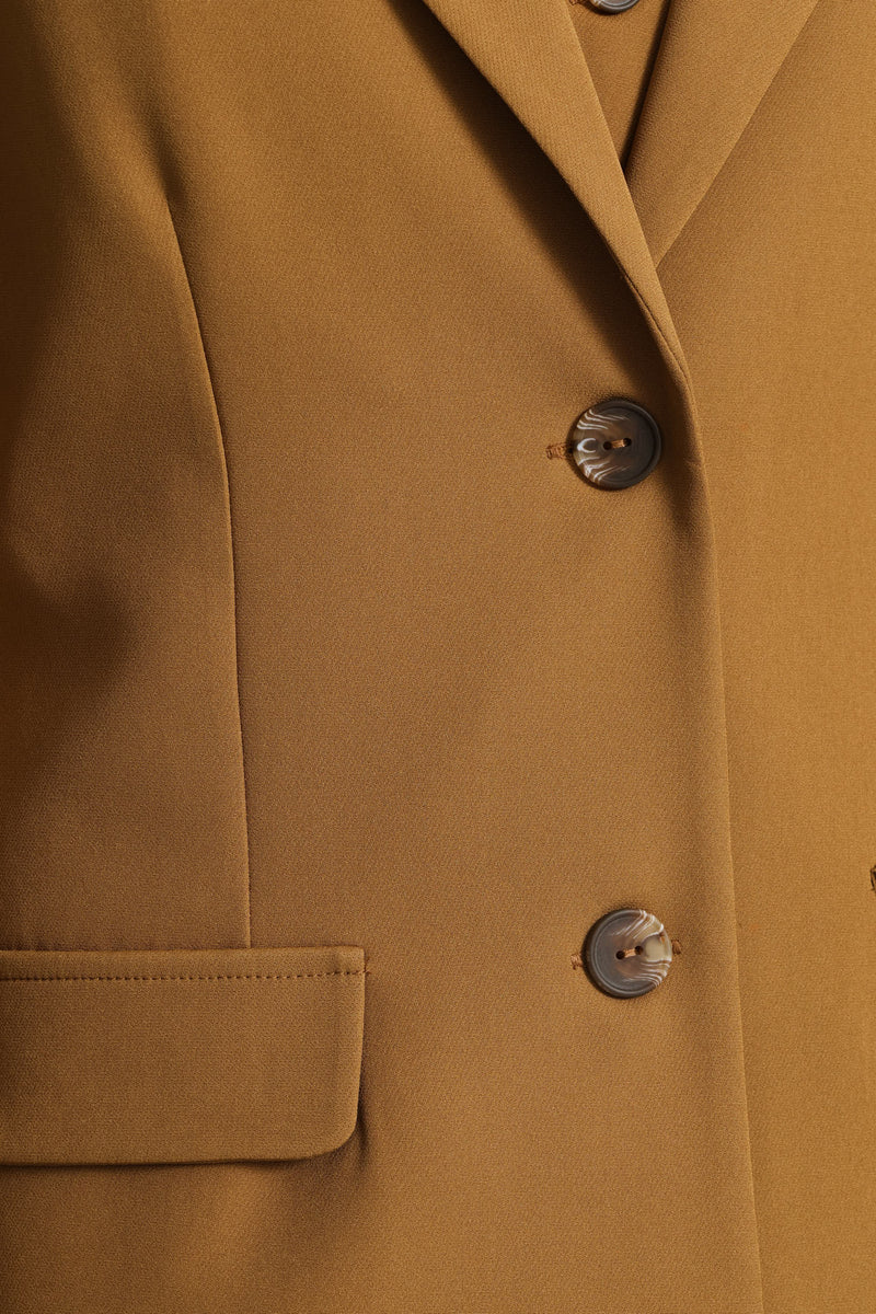 Double Button Blazer - Tan