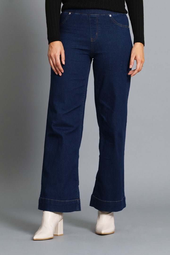 Supersoft Wide Jegging - Dark Wash
