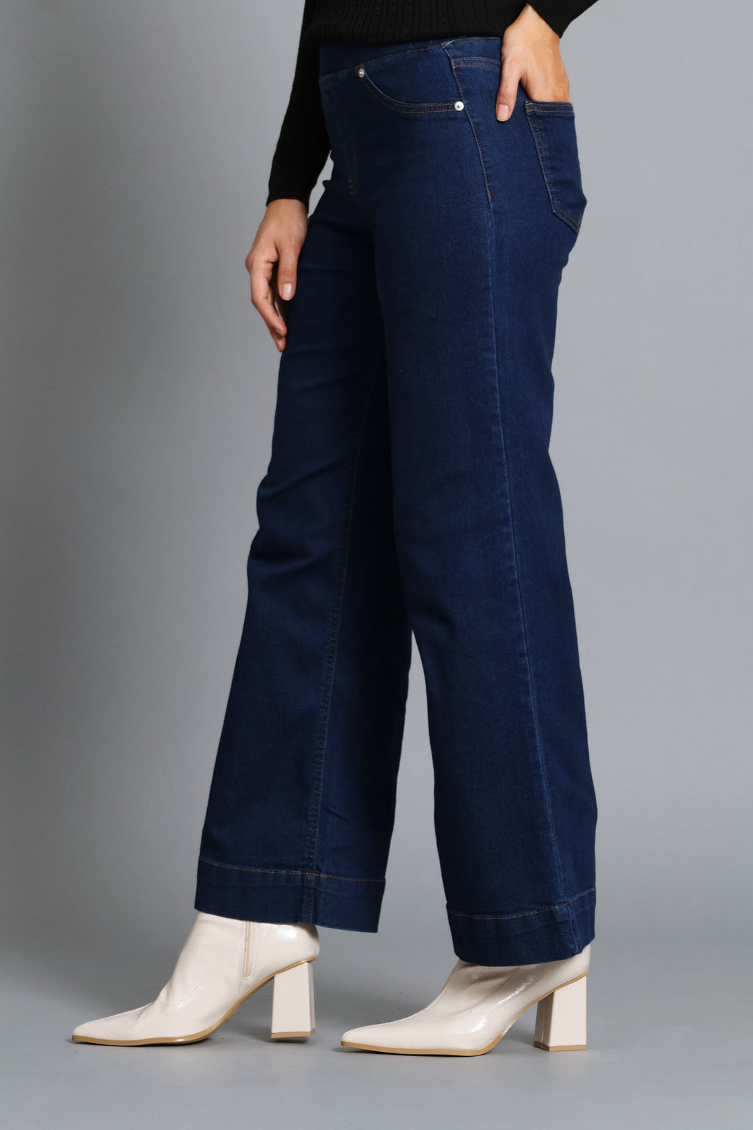 Supersoft Wide Jegging - Dark Wash