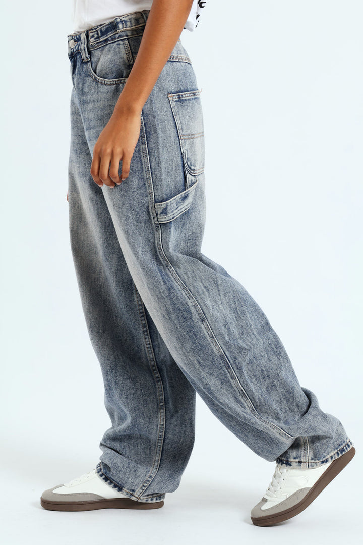 Baggy Carpenter Denim - Salty Mid Wash