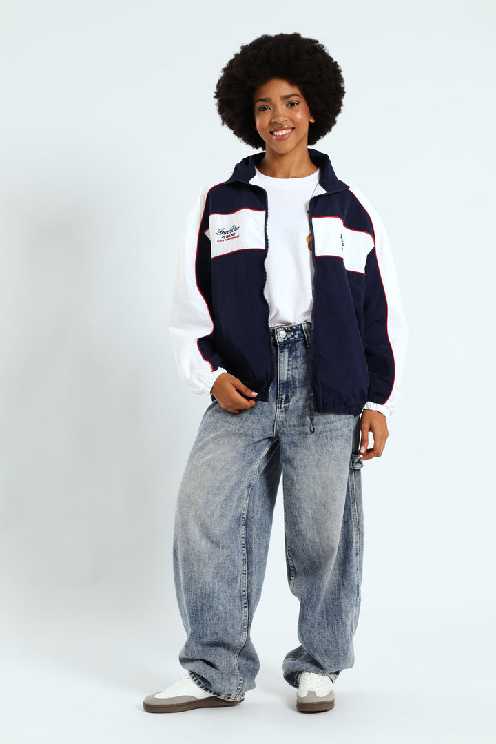 Long Length Sports Jacket - Navy