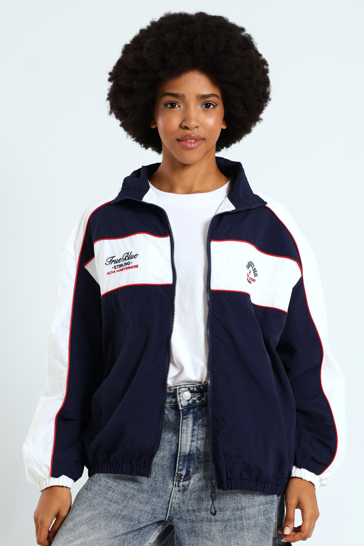 Long Length Sports Jacket - Navy