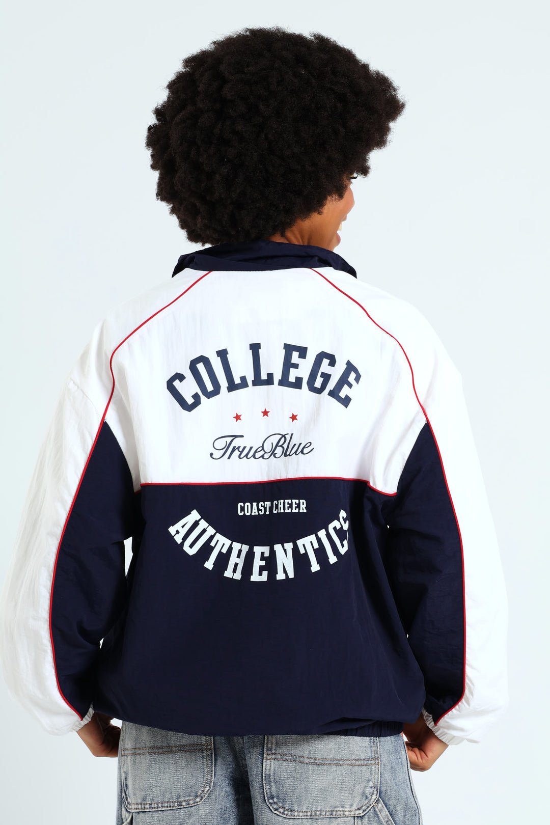 Long Length Sports Jacket - Navy